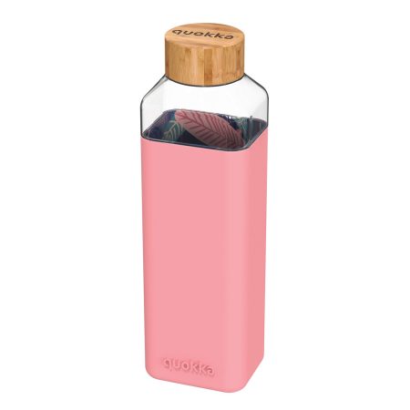 Garrafa em Vidro Quadrada 700ml Unitário 1 Rosa